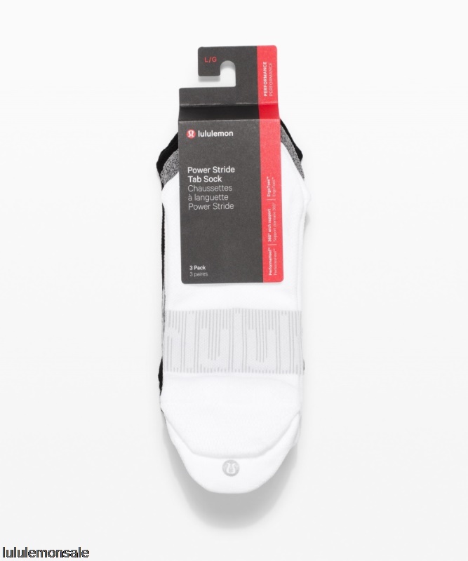 Lululemon Deutschland DELULU902 | Weiß Power Stride Tab Socken 3er Pack